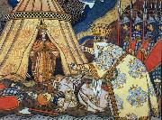 Ivan Bilibin Tsar Dadon meets the Shemakha queen oil painting on canvas